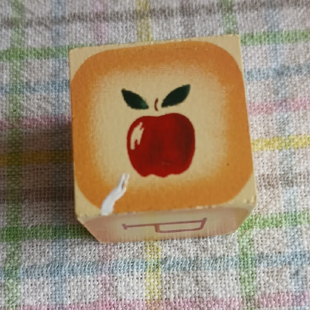 Wooden Apple Cart Decor As Is